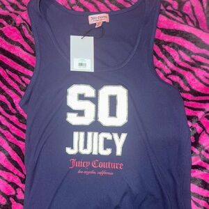 Juicy Couture “So Juicy” Navy Tank Top